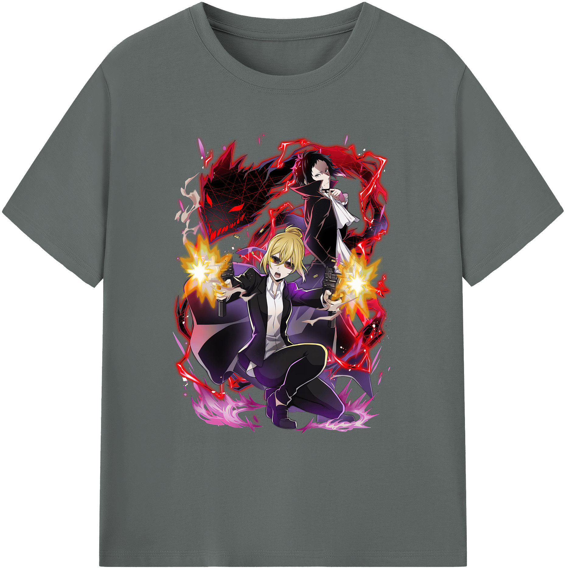 （画像用） 文豪ストレイドッグス Bungo Stray Dogs 綿100％ メンズ半袖Tシャツ｜肌触りやわらか＆通気性